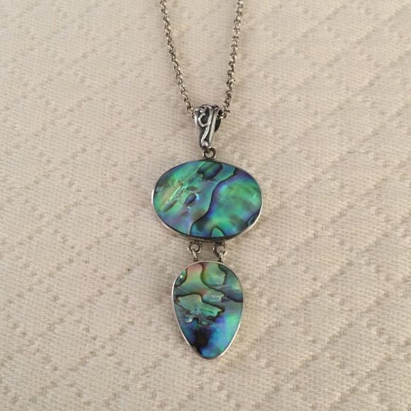 Abalone and Sterling Silver Necklace - Picture 5 of 7